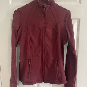 Lululemon Define Jacket (BBL effect) size 8, colour red merlot. Worn once.